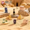 Estátua de Páscoa para Micro Paisagismo Cidade do Deserto Castelo Pirâmide Egípcia Antiga Estátua Artesanato em Resina Pequenos Enfeites