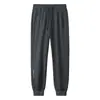 Calça Comprida de Seda Gelada Transfronteiriça Tamanho Europeu para Homens, Calça Esportiva Casual Fina de Verão, Calça Reta Solta de Secagem Rápida para Homens, Comércio Exterior