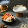 Platos de cerámica para servir comerciales para kimchi, aperitivos, sushi, sashimi, mariscos, frutas y ensaladas
