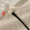 2025 Grampo de Cabelo de Madeira Elegante Estilo Chinês com Laço Acessório de Cabelo para Penteado Updo Estilo Chinês Retrô Acessório Feito à Mão