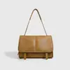 Bolsa Mensageiro de Couro Vegetal Retrô Relaxada 2025 Nova Bolsa Tote de Grande Capacidade para o Dia a Dia Bolsa de Ombro Transversal Casual
