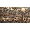 Plástico reforzado con fibra de vidrio imitación cobre relieve guerrero revolucionario cultura de campus pared figura histórica evento relieve jardín paisaje escultura