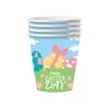 Amazon Transfronterizo Fiesta Temática de Pascua Bandeja de Papel para Huevos Vaso de Papel Servilleta de Papel Bandeja Desechable de Papel Juego de Vajilla