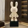 Adorno Grande de Pie de Conejo de Cuero Sintético Popular de Moda para Sala de Estar Sofá Decoración de Mueble de TV Transmisión en Vivo