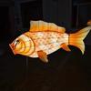 Linterna Grande de Peces Koi Luminosos Hecha a Mano, Lámpara Colgante de Pez Dorado, Luz Nocturna, Lámpara de Pez Estilo Antiguo, Personalizable