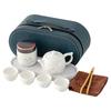 Juego de té Kung Fu de porcelana blanca Guofeng para tinta Juego de té para viaje al aire libre Taza de té Juego de regalo empresarial Logotipo