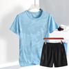 Nuevo Conjunto de Camiseta de Seda Helada para Mujer de Verano, Ropa Deportiva Casual para Estar en Casa, Cuello Redondo, Senderismo, Casual al Aire Libre, Versátil Camuflaje