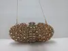 Rhinestone de Cristal Listo para Enviar Bolso de Noche Metal Hueco Estuche Duro Bolso de Diamante Comercio Exterior Vestido de Banquete