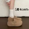 Zapatos Birkenstock para Mujer con Plataforma Gruesa para Aumentar la Altura Interior 2026 Nuevo Otoño Slip-on Zapatos de Cabeza Grande Feos Lindos Mocasines Birkenstock Completamente Cerrados