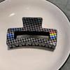Pinza Transfronteriza Europea y Americana con Estampado de Leopardo Elegante Patrón de Cuadros Vaca Geométrico Rectangular Placa Trasera Horquilla Accesorio para el Cabello