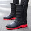 Botas de lluvia cálidas altas para hombre y mujer para invierno, botas de trabajo resistentes al desgaste, botas de agua, sobrecalzado impermeable antideslizante para pesca exterior