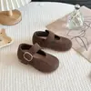 Sapatos de Couro para Meninas 2026 Nova Coleção Primavera Sapatos Infantis Birkenstock Sapatos Casuais Retro de Solado Macio Sapatos Estilosos de Princesa para Meninas