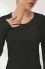Dfyne fabricante de origem vende por atacado roupas fitness de yoga seamless com sensação de segunda pele, exclusivamente para camisetas esportivas de cross-border, com amostragem em pequenos lotes disponível