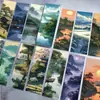 30 Piezas de la Serie de Marcapáginas con Paisajes de Lagos y Montañas Manual Sencillo Material Creativo Literario Marcador de Papel para Lectura Se Puede Hacer DIY