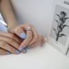 Anillo de Plata de Ley 925 Estilo Principal Han Bo Texto Antiguo Texturizado Nariz de Cerdo Doble Capa Brillo Giro Engrosado Anillo de Ins Anillo Simple
