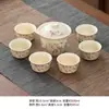 Juego de Té Pequeño Juego para el Hogar Cerámica Kung Fu Juego de Té Una Tetera Seis Tazas Oficina Recepción Preparación de Té Tetera Taza de Té