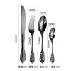 Amazon Vajilla de Acero Inoxidable Repujada Corte Real para 4 personas Hotel Cuchillo para Filete, Tenedor y Cuchara Set de Regalo de 24 Piezas