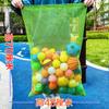 Saco de armazenamento de brinquedos para crianças com cordão grande saco de rede de triagem com cordão saco de rede de armazenamento transparente para blocos de construção de pelúcia