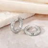 Pendientes de Aro Grande Exagerados Estilo Europeo y Americano de Acero de Titanio para Mujer, Pendientes Circulares de Lujo Ligero de Gama Alta, Accesorios Versátiles para Orejas Estilo Ins, En Stock de Fábrica