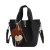 Bolsa de Balde Portátil Estilo Retrô Francês para Mulheres 2026 Inverno Novo Estilo Roupa Diária de Trabalho Bolsa de Ombro Nicho Casual Bolsa Transversal
