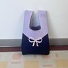 Bolsa Cuadrada Pequeña Bolsa Tejida Bolsa Tejida Decorativa Bolso de Mano para Mujer Bolso de Mano Lindo Bolsa de Regalo de Año Nuevo Bolsa para Dulces