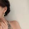 Pendientes vintage de plata 925 con pasador para mujer, estilo frío, europeo y americano, elegantes, sencillos, de moda, irregulares y de moda.