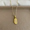 Collar Colgante de Metal con Forma de Estrella Ovalada y Espina de Pez Inspirado en el Diseño para Mujer, Personalidad de Nicho, Gargantilla de Moda de Lujo Ligero, Cadena para Clavícula