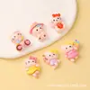 Accesorios de Resina Serie Gato Lindo de Dibujos Animados para Manualidades con Pegamento de Crema, Fundas de Teléfono, Vasos de Agua y Imanes para Refrigerador