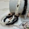 Faixa de cabelo nova de renda organza estilo Xiaoxiang primavera e verão laço de renda pérola strass temperamento faixa de cabeça feminina