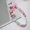 Cadena de Teléfono Móvil Colgante para Coche Versátil Personalizado Corazón Nube Estrella Cuentas de Colores Perla Lazo
