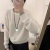 Suéter de Lã de Seda 100% Gola Redonda Feminino Outono Inverno Estilo Básico Slim Fit Manga Longa Amigo da Pele Camada Interna Top de Lã