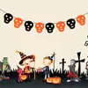 20.24 millones Colgante Decoración Fiesta de Halloween Flor Artesanía de Papel Calavera Fantasma Costura Bandera de Papel Suministros para Fiesta