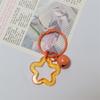 Acrílico colorido estrela de cinco pontas chaveiro fone de ouvido caso bolsa pingente de cartão de pintura anel sino chaveiro decorativo chaveiro
