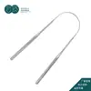 Raspador de Lengua de Acero Inoxidable Raspador de Recubrimiento Lingual Limpiador de Lengua Raspador de Lengua Cepillo para Recubrimiento Lingual Herramienta de Limpieza Oral