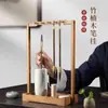 Lanzhai porta-lápis de armazenamento multifuncional porta-canetas simples porta-pincéis para iniciantes estudo de caligrafia quatro tesouros de madeira de nanzhu