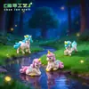 Nuevo Taburete de Unicornio Lindo, Decoración DIY de Micro Paisaje, Unicornio de Dibujos Animados, Adorno de Plástico