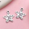 Comercio exterior superventas Plata tibetana animal mariposa tortuga aleación joyería colgante hecho a mano DIY collar pulsera colgante accesorios