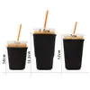 Transfronteiriço em estoque atacado mergulho xícara de café conjunto anti-queda anticongelante isolamento de neoprene conjunto de bebidas de isolamento de mão
