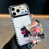Funda linda para teléfono de gato con corazón de purpurina a rayas, adecuada para iPhone 17, modelo nuevo para Apple 18 Pro Max, 16 de mano