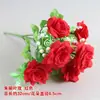 Flor Seca Única Flor de Seda Flor Artificial Buquê Decoração de Plástico Enfeites para Sala de Estar Arranjo de Flores Flor para Performance de Dança de Cerca