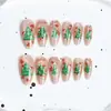 24 PIEZAS Colección de Arte para Uñas Bestseller Transfronterizo Navidad Halloween Flor Uñas Portátiles Ojo de Gato Halloween Piezas de Uñas Portátiles