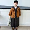Chaqueta de Cuero Falso de Dos Piezas para Niños Primavera y Otoño Estilo Coreano Chaqueta de Motocicleta Atractiva de Moda para Niños Ropa de Abrigo para Bebés y Niños Pequeños Comercio Exterior
