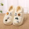 Zapatos impermeables de EVA acolchados de algodón para mujer otoño e invierno para interior hogar pareja bolsa para el hogar tacón de confinamiento de felpa zapatillas térmicas antideslizantes