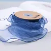 Cinturón de Gasa Cola de Pez con Borde Arrugado Accesorios para el Cabello de Lazo Flores Horneado Pastel Caja de Regalo Empaque Cinturón de Gasa Nieve con Borde Ondulado