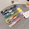 Pulsera con Correa de Cadena de Combinación de Colores Dopamina Adecuada para Funda de Teléfono Apple, Correa Corta Anticaída y Antiperdida