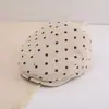 Sombrero retro de lunares estilo Hong Kong a la moda, sombrero elegante y versátil para primavera y otoño, boina para niños