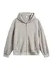 Sudadera con capucha y rayas para hombre 2026 Nueva Informal Holgada Retro Americana Chaqueta con capucha y cremallera Ropa para hombre