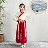 Disfraz Infantil Hanfu Guoxue Ropa de Performance para Niños y Niñas Estudiantes de Primaria Ropa de Performance para Ceremonia de Escritura del Sutra de Tres Caracteres