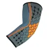 Coderas de jacquard de diamante de nailon para baloncesto al aire libre, ciclismo, fitness y deportes, manga de compresión para codo tejida multicolor