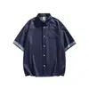 Nueva Camisa de Manga Corta de Marca de Moda de Verano para Hombre, Camisa Versátil Casual de Corte Holgado para Parejas, Tops para Hombre